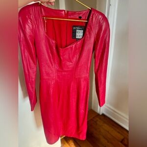North Beach Leather Red Dress Size S